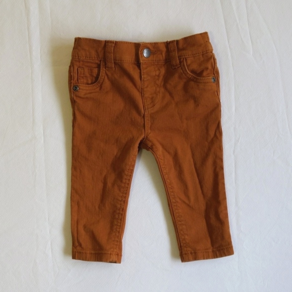 joe fresh cognac brown denim baby jeans 6-12 months unisex gender neutral